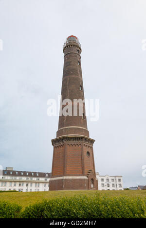 'Der größere Leuchtturm' (gröberen Leuchtturm) auf der Insel Borkum, Deutschland Stockfoto