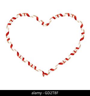 Valentines Tag herzförmigen Band. EPS 10 Stock Vektor