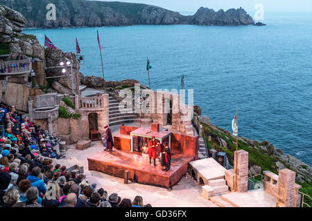 Das Minack Theater auf der Steilküste in der Nähe von Porthcurno in Cornwall, England, UK Stockfoto