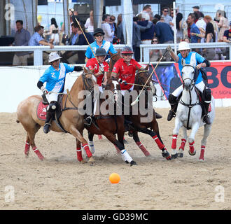 British Beach Polo Championships 2016 Sandbänke Poole Stockfoto