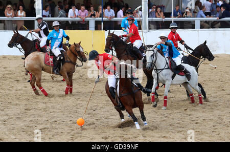 British Beach Polo Championships 2016 Sandbänke Poole Stockfoto