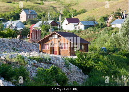 Vinnovka, Russland - 25. Juni 2016. Zeigen Sie auf Vinnovka Dorf auf Sommerzeit an Stockfoto