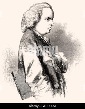 Oliver Goldsmith 1728-1774, ein irischer Schriftsteller und Arzt Stockfoto