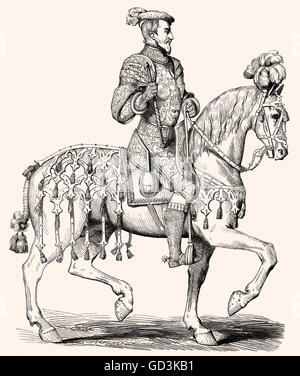 Heinrich II., Henri II., Heinrich II., 1519-1559, König von Frankreich Stockfoto