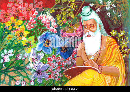 Maharshi Parasara Malerei, Indien, Asien Stockfoto