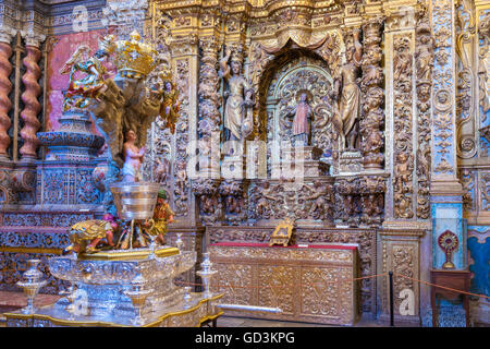 Nossa Senhora da Conceição Kloster, regionale Museum Dona Leonor, St. Johann Evangelist Altar, Beja. Alentejo, Portugal Stockfoto