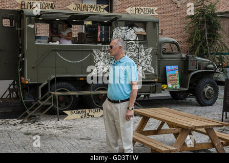 Madrid, Spanien, 11 St Juli 2016.  Ein Sommertag in Conde Duque Center, Madrid, Spanien anzeigen Enrique Davó/Alamy Live-Nachrichten. Stockfoto