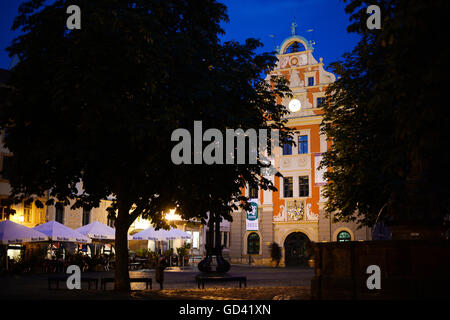 Gotha, Deutschland. 9. Juli 2016. Blick auf das Rathaus in Gotha, Deutschland, 9. Juli 2016. Foto: JENS KALAENE/Dpa/Alamy Live News Stockfoto