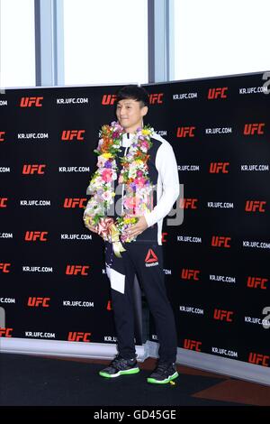 Seoul, Korea. 12. Juli 2016. Koreanische Superboy-ho Choi hält QA Pressekonferenz in Seoul, Korea am 12. Juli 2016. (China und Korea Rechte heraus) © TopPhoto/Alamy Live-Nachrichten Stockfoto