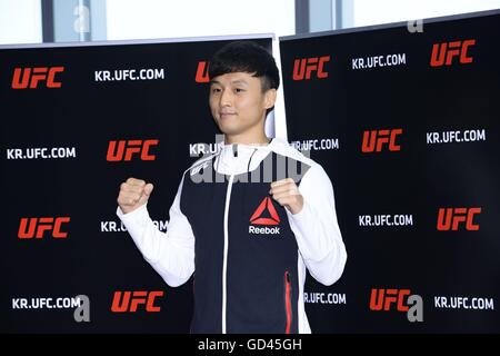 Seoul, Korea. 12. Juli 2016. Koreanische Superboy-ho Choi hält QA Pressekonferenz in Seoul, Korea am 12. Juli 2016. (China und Korea Rechte heraus) © TopPhoto/Alamy Live-Nachrichten Stockfoto