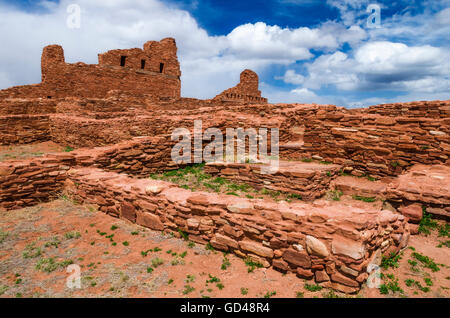 Kirche San Gregorio Abo Ruinen, Salinas Pueblo Missionen National Monument, New Mexico, USA Stockfoto