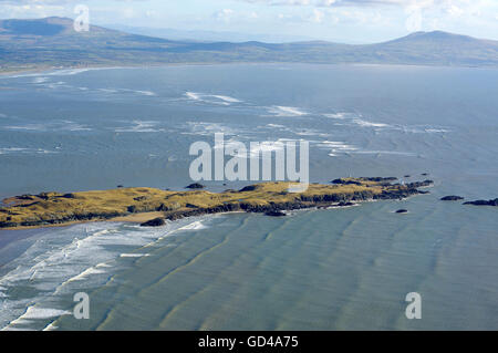 Aerial View Llanddwyn Insel Anglesey, Stockfoto