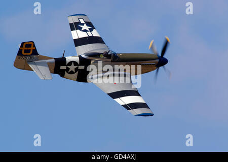 North American P51 auf der Southport Airshow Stockfoto