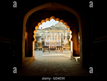 Eingang des Alwar Palace Stockfoto