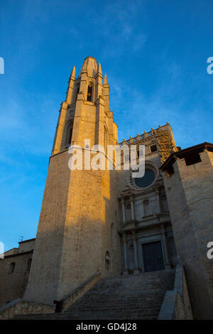 Església de Sant Feliu de Girona, Katalonien. Stockfoto