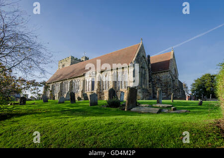 Str. Marys Kirche in dem hübschen Dorf von Goudhurst, Kent, UK Stockfoto