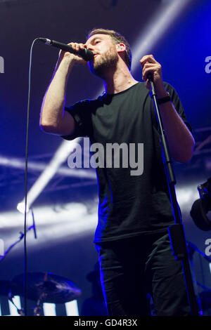 Monza Italien. 9. Juli 2016. Der britische Elektronik-Soul-Duo führt HONNE live auf der Bühne im Parco di Monza während der ich-Tage Fest Stockfoto