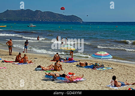 Strand von Cala Millor, Mallorca, Balearen, Spanien Stockfoto