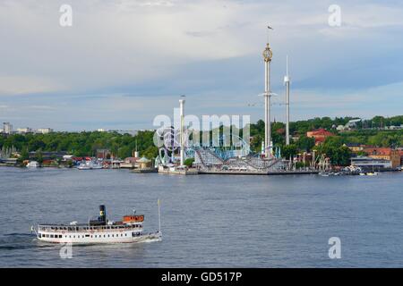 Stockholm-Tivoli-Park, Vergnuegungspark Grøna Lund in Stockholm, Schweden, Skandinavien, Europa, Gröna Lund Tivoli, Tivoli-Park Stockfoto