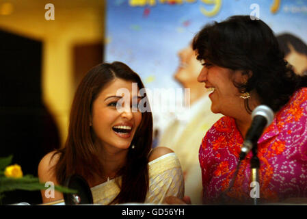 Aishwarya Rai und Gurinder Chadha Stockfoto