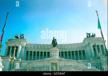 Altar des Vaterlandes, bekannt als das National Monument, Victor Emmanuel II. Rom Stockfoto