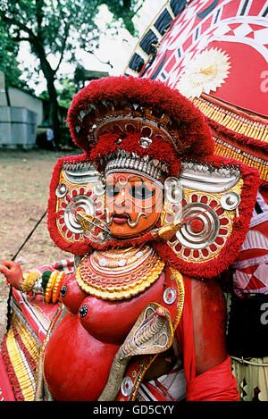 Theyyam Tänzerin Stockfoto