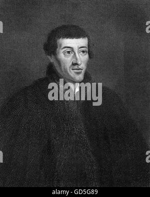 NICOLAUS COPERNICUS (1473-1543) deutscher Mathematiker und Astronom. Stahlstich, basierend auf einem verlorenen aus dem 16. Jahrhundert-Porträt Stockfoto