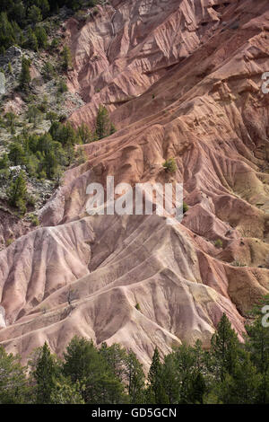 Erosion gebildet, in der Nähe von Saldes, Pedraforca Berg in Katalonien, Spanien. Stockfoto