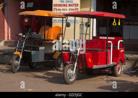 Auto-Rikscha an Jagannath Bügel, Puri, Orissa, Indien, Asien Stockfoto