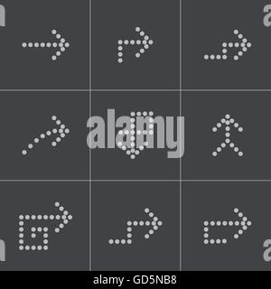 Vektor schwarze Pfeile Icons set Stock Vektor
