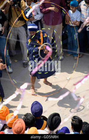 Nihangs bei Hola Mohalla Stockfoto