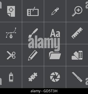 Vektor-schwarz Grafikdesign-Icons set Stock Vektor