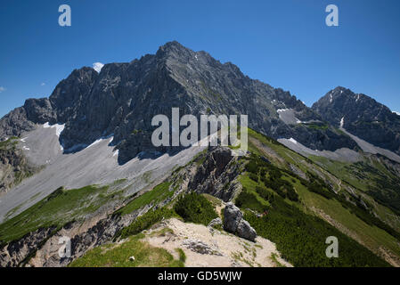 Woernersattel und Woerner, Karwendel, Deutschland Stockfoto