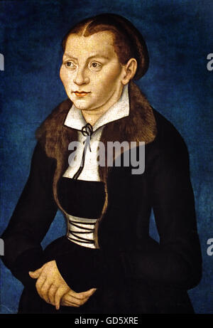 Katharina von Bora (1499-1552), Ehefrau von Martin Luther.  Cranach, Lucas (1472) Wittenberg (Lutherstadt) Deutschland1529 Deutsch Deutschland Stockfoto