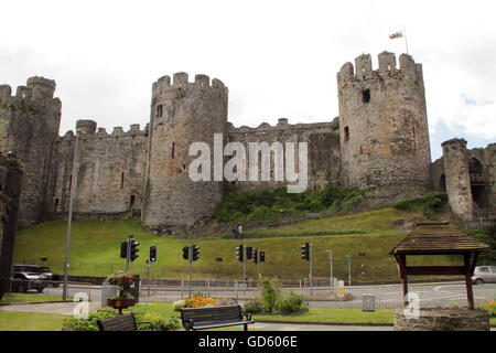 Conway Castle Conway Stadt North Wales Stockfoto