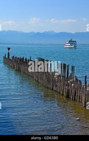 Passagier-Fähre, Deutschland, Bayern, Allgäu, Bodensee, Wasserburg, Bodensee Stockfoto