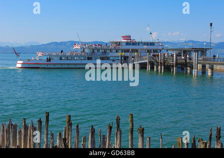 Passagier-Fähre, Deutschland, Bayern, Allgäu, Bodensee, Wasserburg, Bodensee Stockfoto