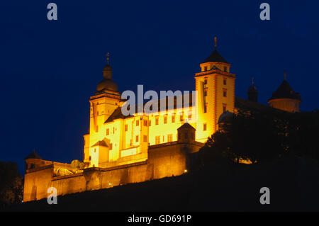 Festung Marienberg, Würzburg, UNESCO-Weltkulturerbe, Romantische Strasse, Romantic Road, Franken, Bayern, Deutschland, Europa Stockfoto