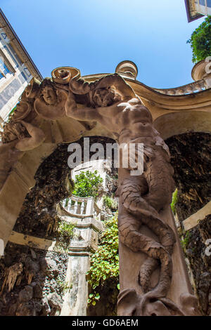 Genua, Italien - 2. Juni 2015: Detail vom Palazzo Lomellino in Genua, Italien. Es wurde 1563 zu Ehren des Nicolosio Lomellino gebaut Stockfoto