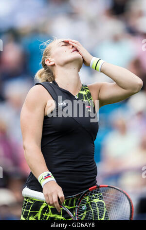 AEGON International 2016 - Eastbourne - England, Timea Babos Ungarns in Aktion gegen Petra Kvitova der Tschechischen Republik. Di Stockfoto