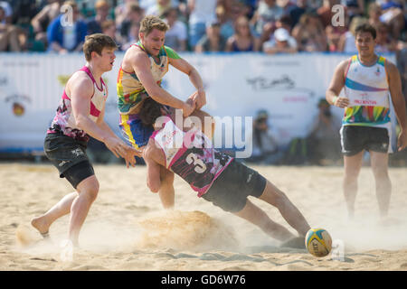 Beach Rugby - Hong Kong Beach 5 2014 Stockfoto