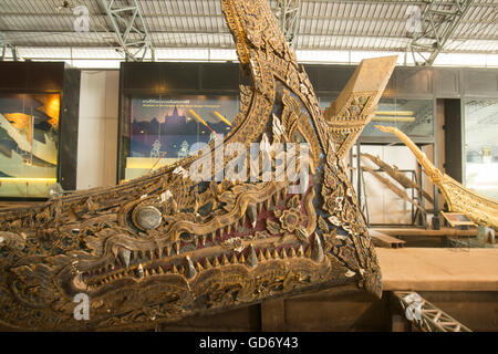 Das Royal Barges nationalen Museum in Banglamphu in der Stadt von Bangkok in Thailand in Südostasien. Stockfoto