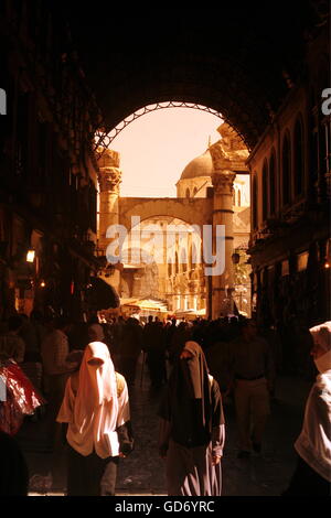 Historische Ruinen in der Nähe der Umayyaden-Moschee in der Stadt Damaskus in Syrien im Nahen Osten Stockfoto