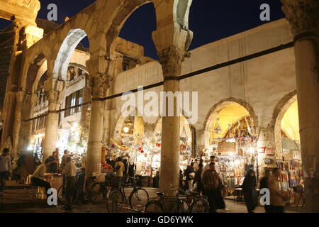 Historische Ruinen in der Nähe der Umayyaden-Moschee in der Stadt Damaskus in Syrien im Nahen Osten Stockfoto