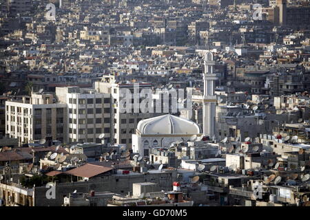 Das Stadtzentrum von Damaskus vor dem Krieg in Syrien im Nahen Osten Stockfoto