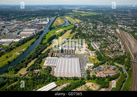 Luftaufnahme, Hauptsitz der Gruppe ALDI SÜD Styrum Burgenstraße, Mülheim an der Ruhr, Ruhr, Nord Rhein Westfalen, Deutschland, Stockfoto