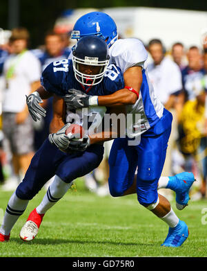 American Football European Championship 2010 Frankreich gegen Großbritannien, Wetzlar, Hessen Stockfoto