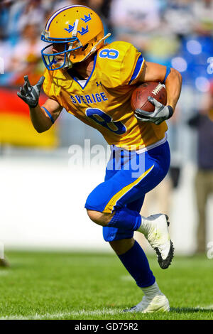 US-amerikanischer American-Football-Europameisterschaft 2010, Schweden vs. Great Britain, Brita-Arena, Wiesbaden, Hessen Stockfoto