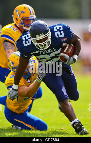 American Football European Championship 2010 Frankreich vs. Schweden, Wetzlar, Hessen Stockfoto