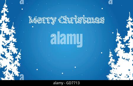 Flache Hintergründe Frohe Weihnachten Fichte Stock Vektor